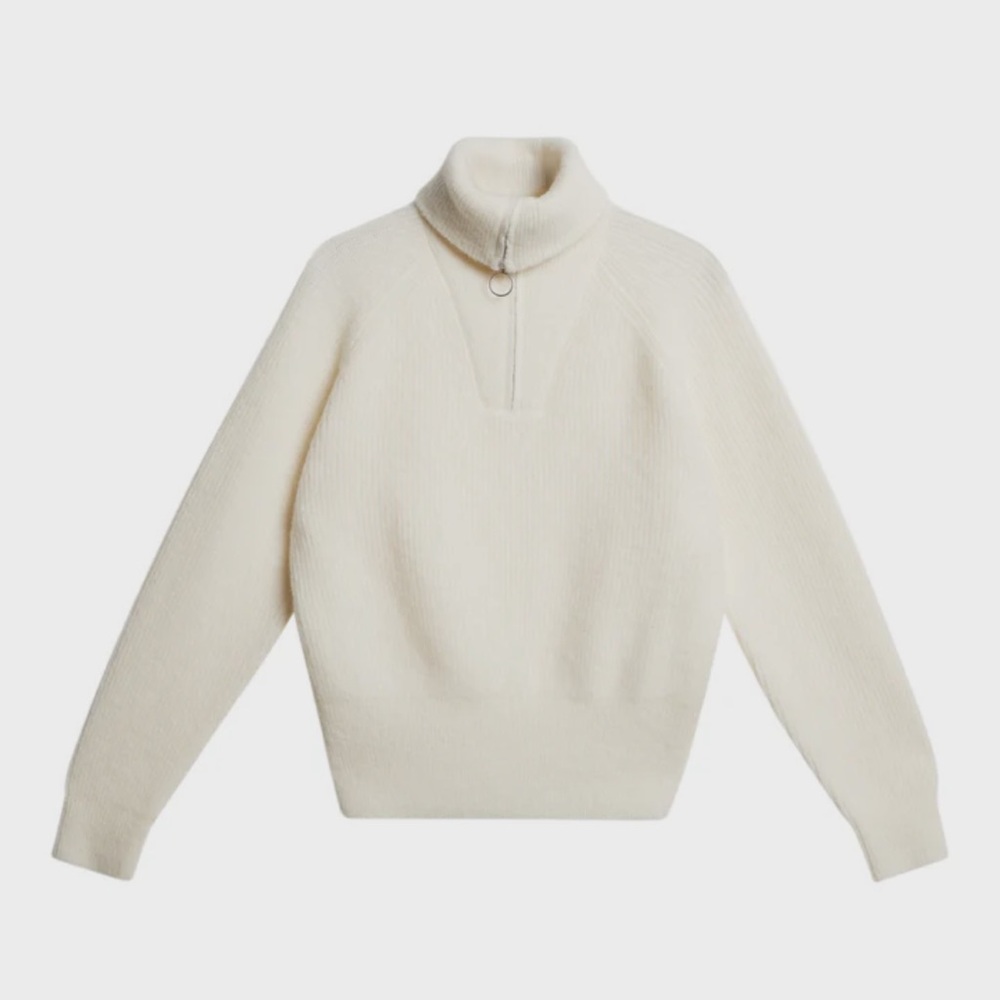 Chic Cream zip alpaca Sweater